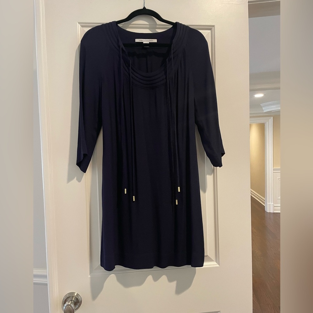 Diane Von Furstenberg long sleeve slip dress